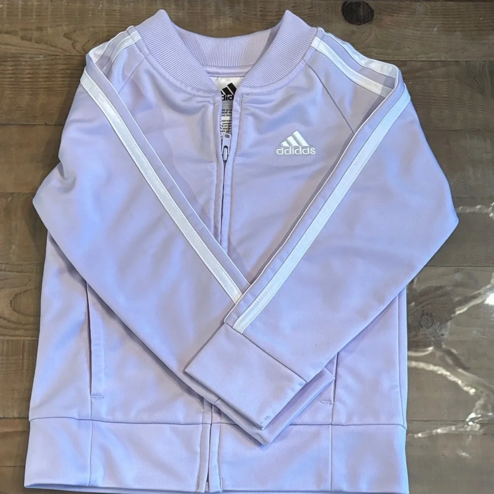 Little girls lavender Adidas Track Jacket - Picture 1 of 10